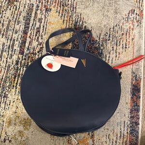 Navy Blue Round Handbag
